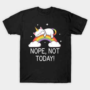 Funny Cat lazy Caticorn sleeping T-Shirt